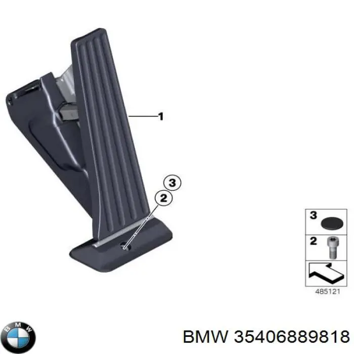 Підаль газу BMW 35406889818 ціна, від 6.33 USD