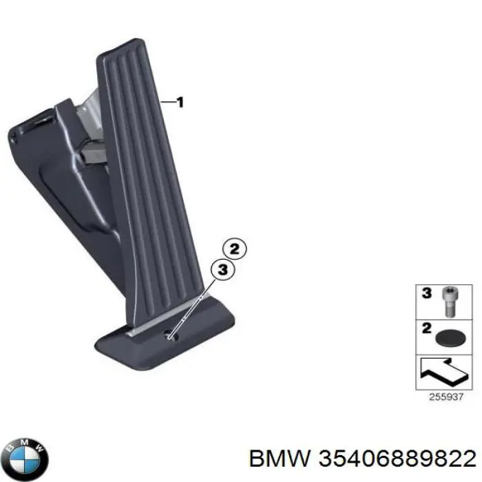 Підаль газу BMW 35406889822 ціна, від 10.12 USD