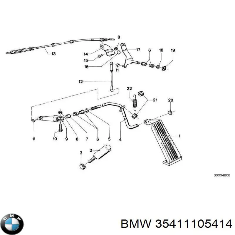 Купити 35411105414 BMW Педаль газу