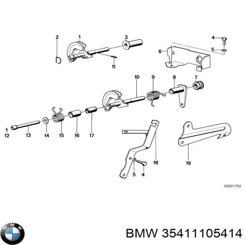 Педаль газу 35411105414 BMW