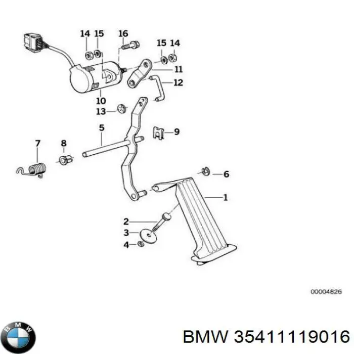  BMW 35411119016 ціна, від 2.10 USD