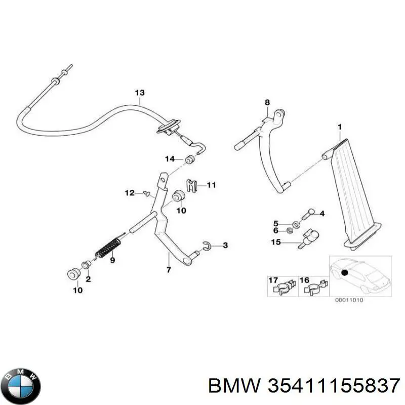 Купити 35411155837 BMW 
