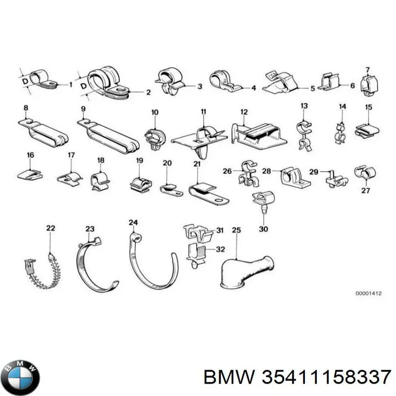 Купити 35411158337 BMW 