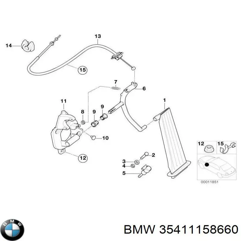 Купити Педаль газу BMW 3  E46