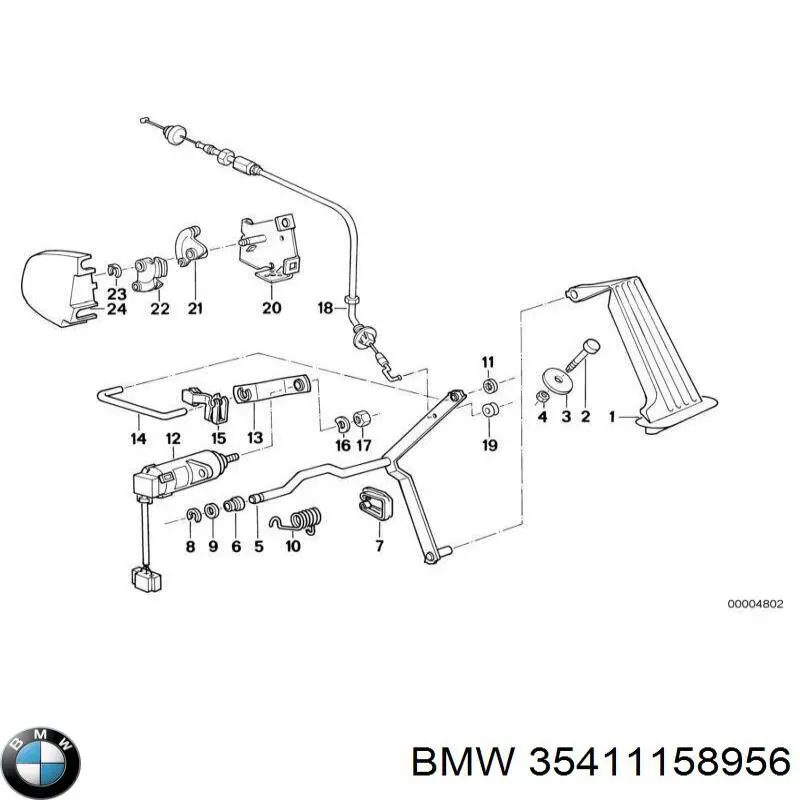Трос газу BMW 35411158956 ціна, від 60.91 USD