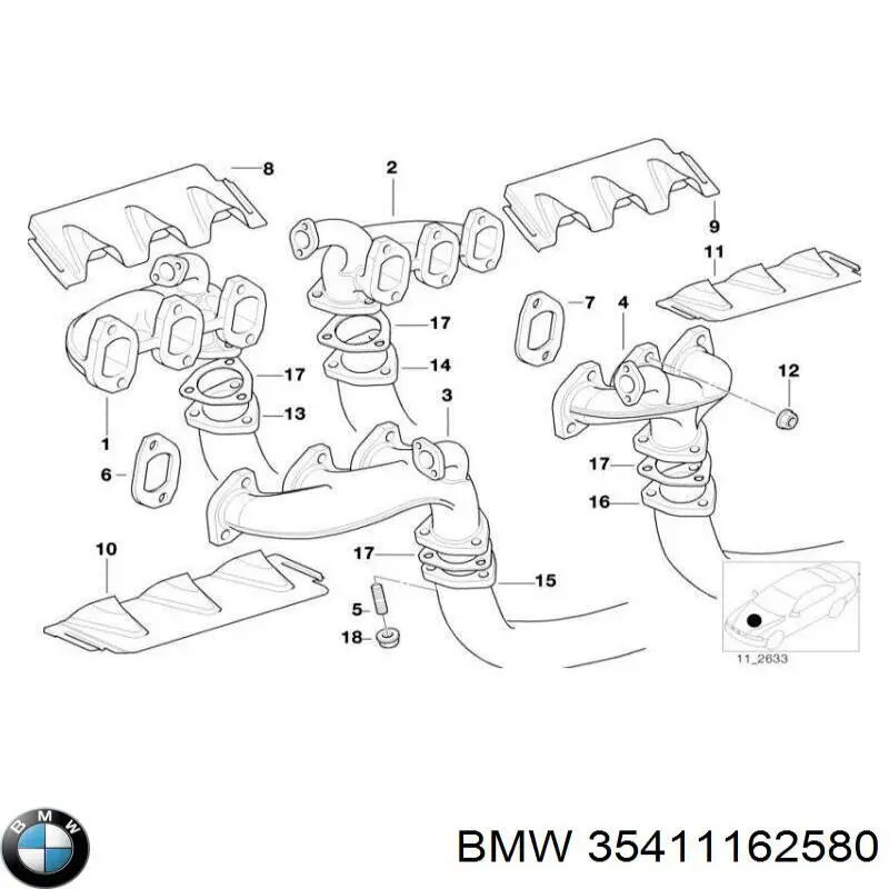 Трос газу 35411162580 BMW