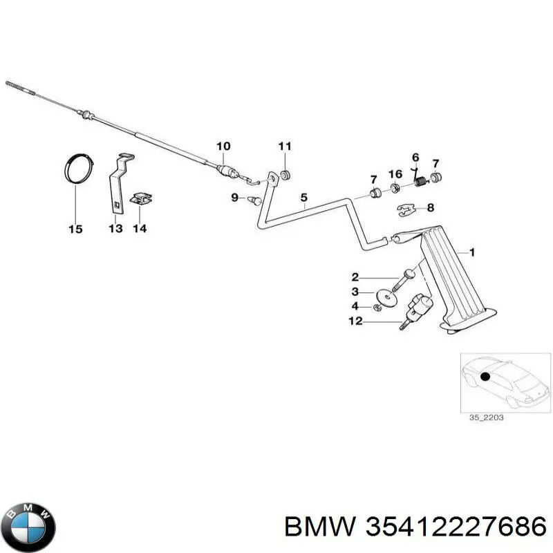  BMW 35412227686 ціна, від 36.05 USD