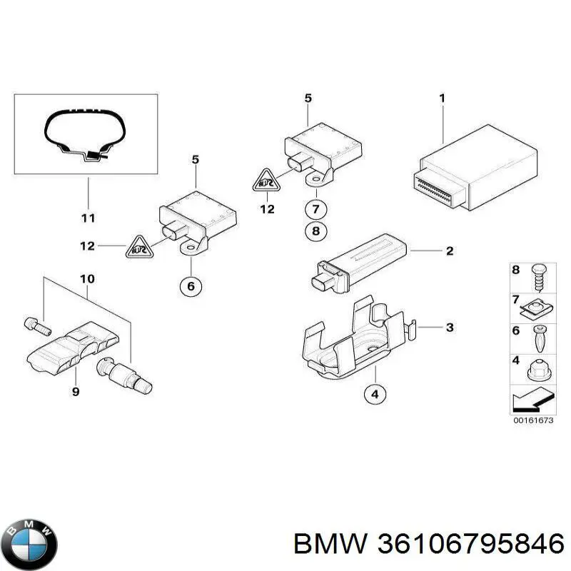 Купити 6793122 BMW Блок системи контролю тиску в шинах