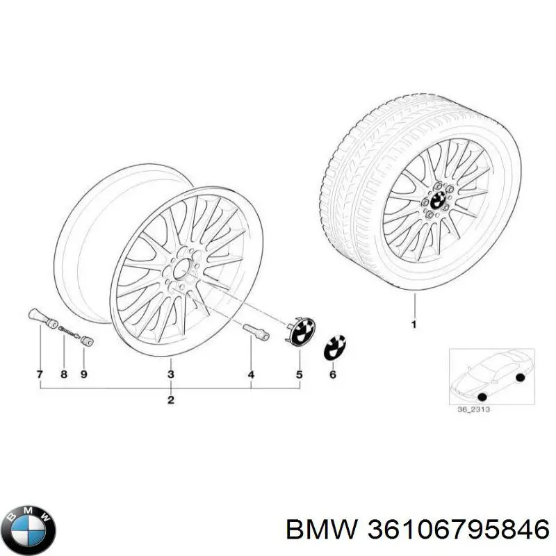 Купити 6795768 BMW Блок системи контролю тиску в шинах