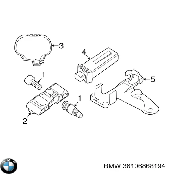 Блок системи контролю тиску в шинах 36106795768 BMW