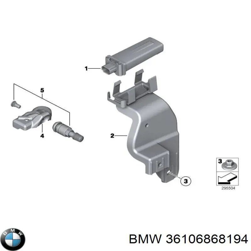 Блок системи контролю тиску в шинах 6795768 BMW