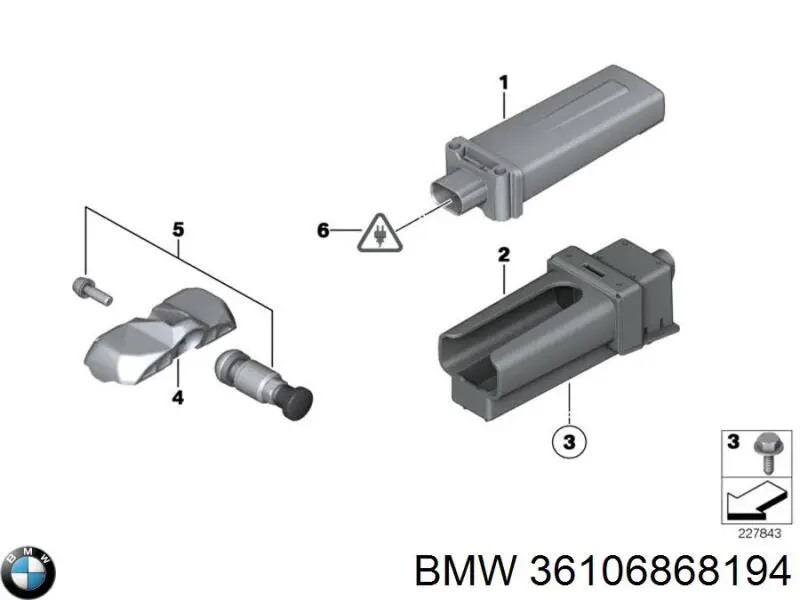 Блок системи контролю тиску в шинах BMW 36106795768 ціна, від 119.38 USD