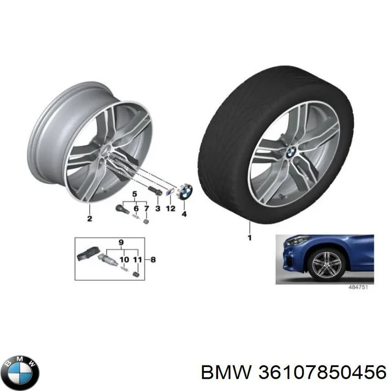 36107850456 BMW Диски колісні литі (легкосплавні, титанові)