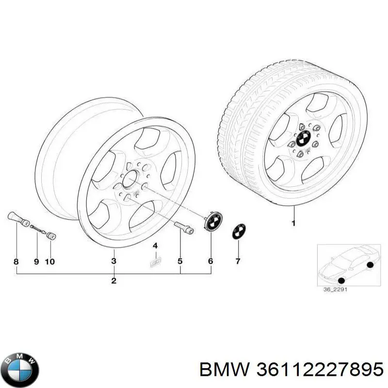 Купити 36112227895 BMW Диски колісні литі (легкосплавні, титанові)