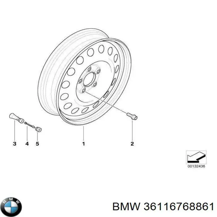 Купити 36116768861 BMW 