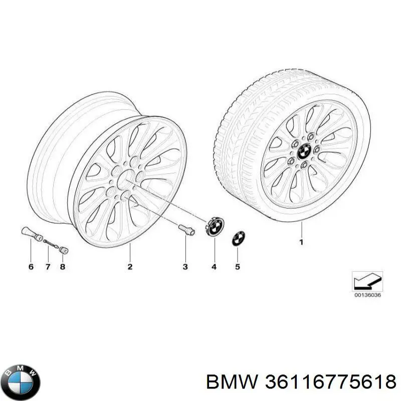 36116775618 BMW Диски литі (легкосплавні, титанові)