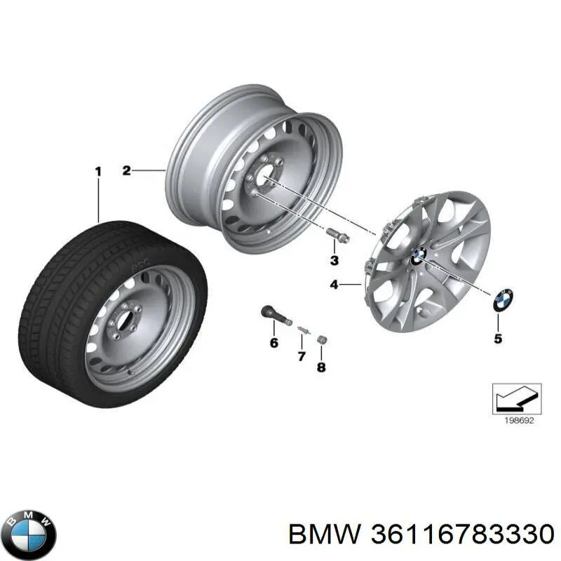 иски сталеві BMW 36116783330 ціна, від 141.11 USD