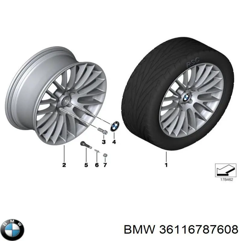36116787608 BMW Диски колісні литі (легкосплавні, титанові)