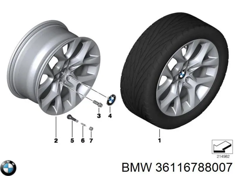 36116788007 BMW диски колісні литі (легкосплавні, титанові)
