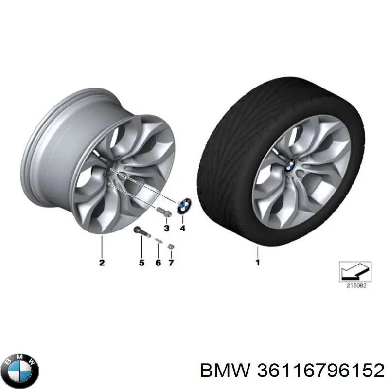 Диски колісні литі (легкосплавні, титанові) 36116796152 BMW