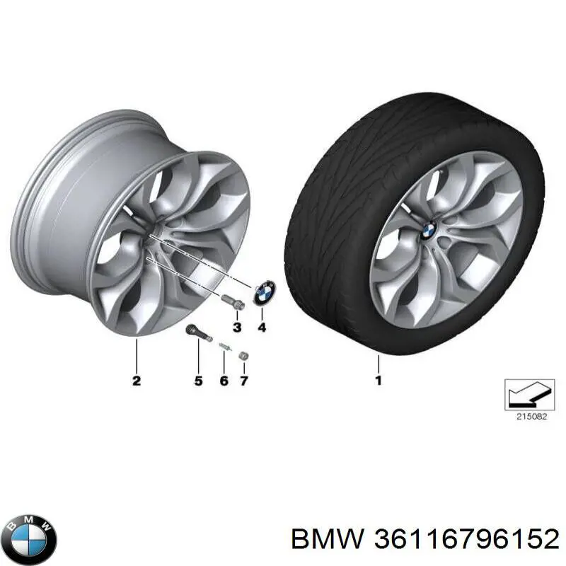 Диски колісні литі (легкосплавні, титанові) BMW 36116796152 ціна, від 485.56 USD