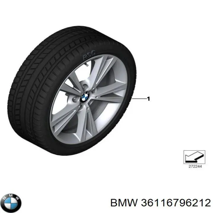 Диски колісні литі (легкосплавні, титанові) BMW 36116796212 ціна, від 446.04 USD