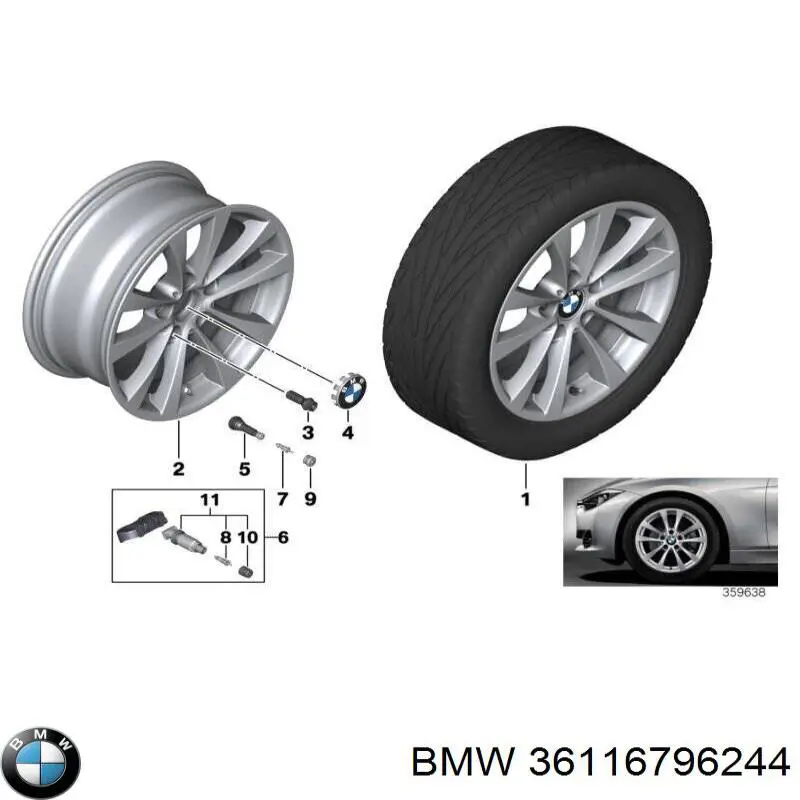 36116796244 BMW Диски колісні литі (легкосплавні, титанові)