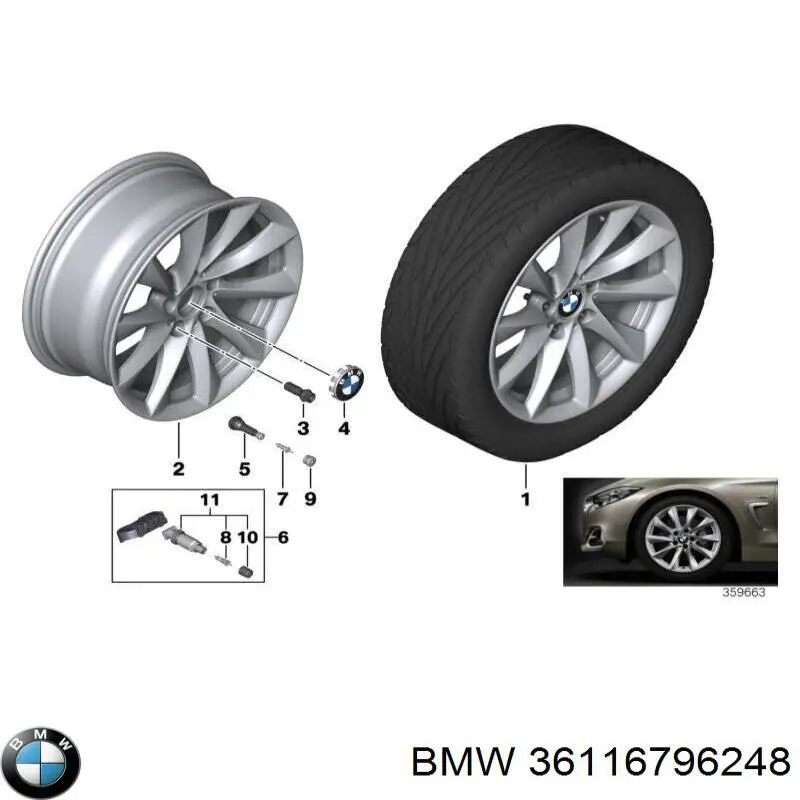 36116796248 BMW Диски литі (легкосплавні, титанові)