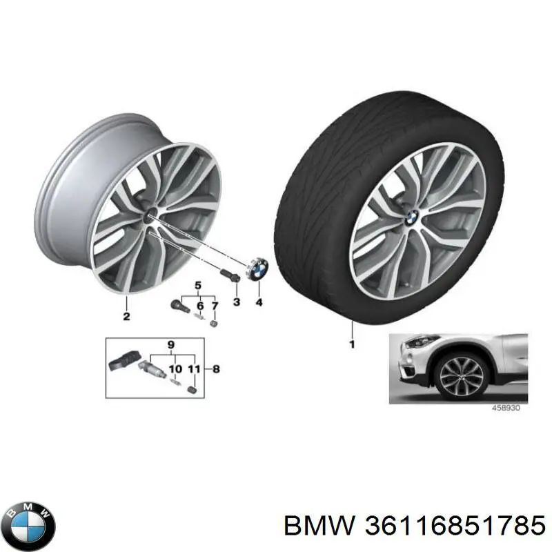 Диски колісні литі (легкосплавні, титанові) BMW 36116851785 ціна, від 187.50 USD