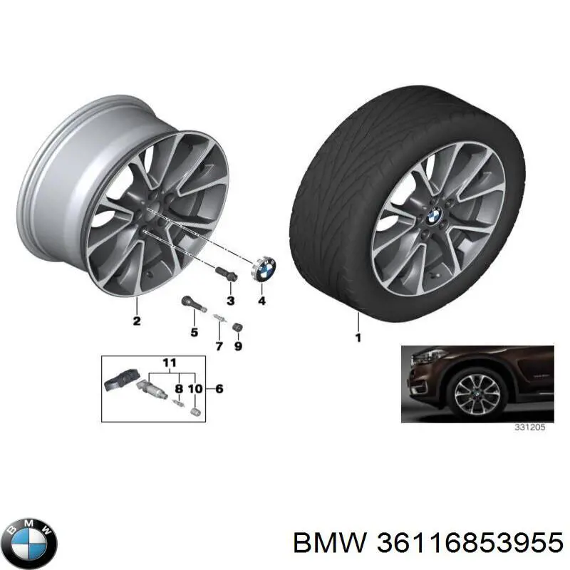 36116853955 BMW Диски колісні литі (легкосплавні, титанові)