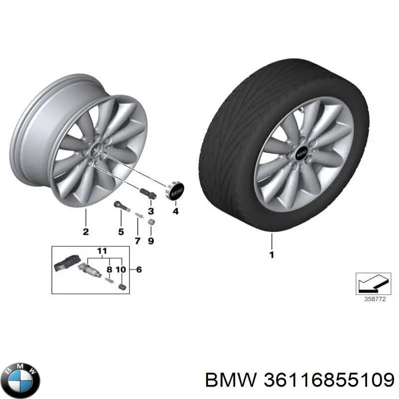  BMW 36116855109 ціна, від 127.07 USD