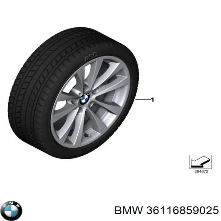 Купити 36116859025 BMW Диски колісні литі (легкосплавні, титанові)