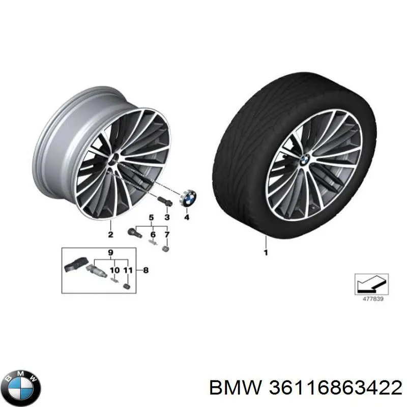 36116863422 BMW Диски колісні литі (легкосплавні, титанові)