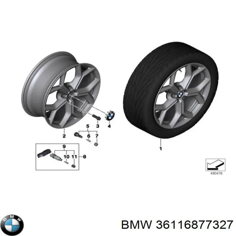 Диски колісні литі (легкосплавні, титанові) BMW 36116877327 ціна, від 63.33 USD