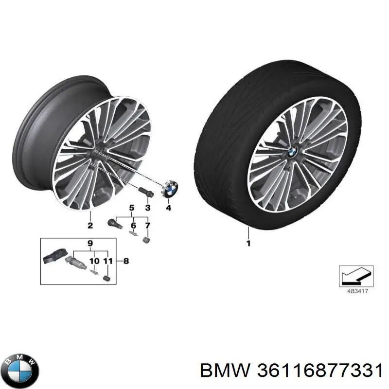  BMW 36116877331 ціна, від 821.79 USD