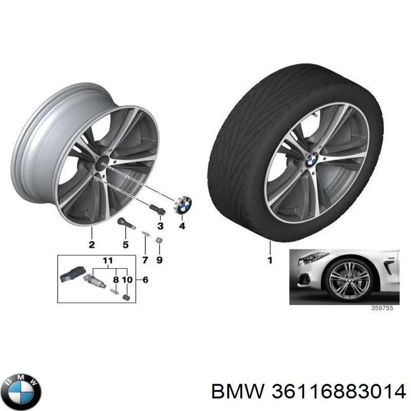 36116883014 BMW Диски литі (легкосплавні, титанові)