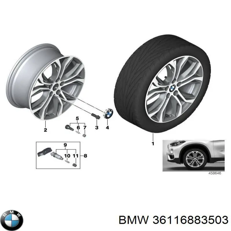 36116883503 BMW Диски литі (легкосплавні, титанові)