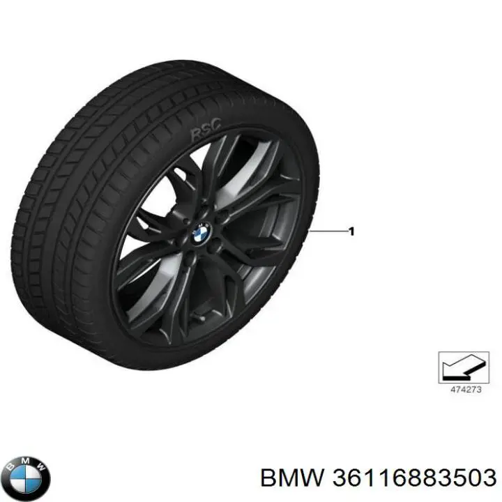 Купити 36116883503 BMW Диски колісні литі (легкосплавні, титанові)