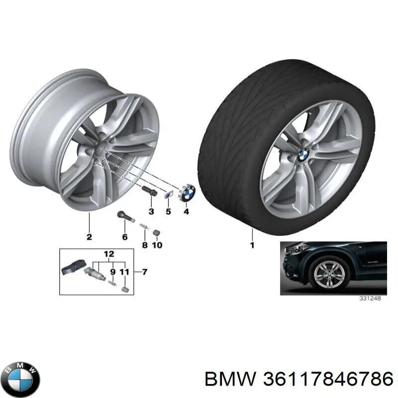 36117846786 BMW Диски колісні литі (легкосплавні, титанові)