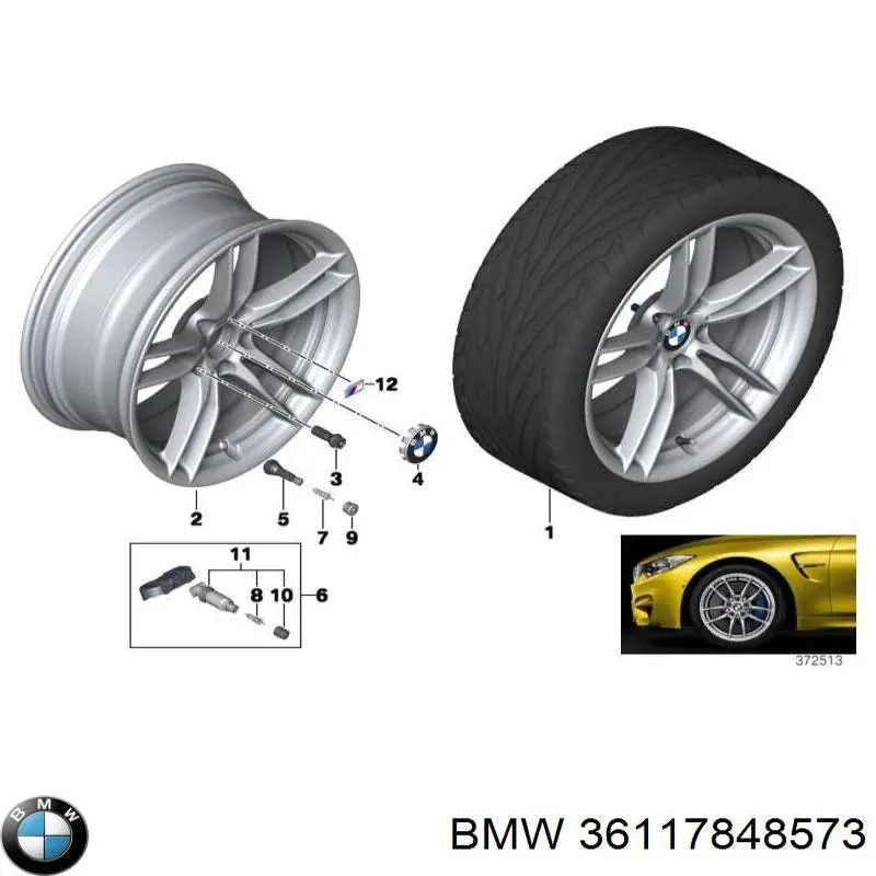 Диски колісні литі (легкосплавні, титанові) BMW 36117848573 ціна, від 276.85 USD