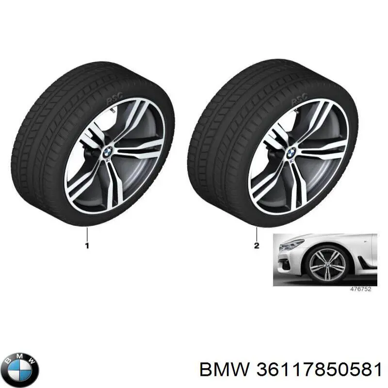 36117850581 BMW Диски колісні литі (легкосплавні, титанові)