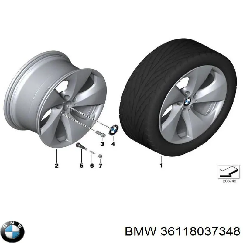 36118037348 BMW Диски колісні литі (легкосплавні, титанові)