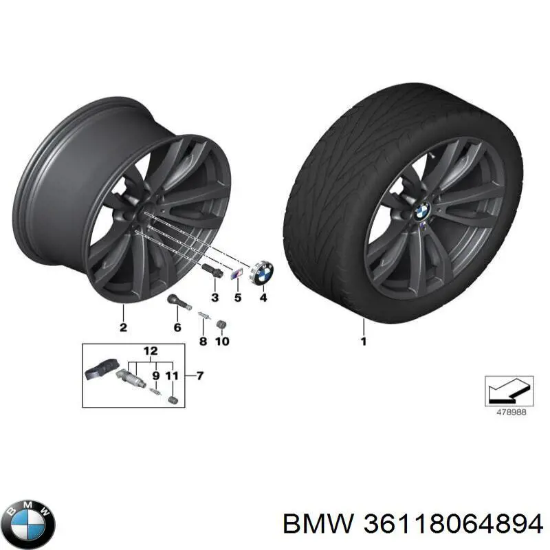 36118064894 BMW Диски колісні литі (легкосплавні, титанові)