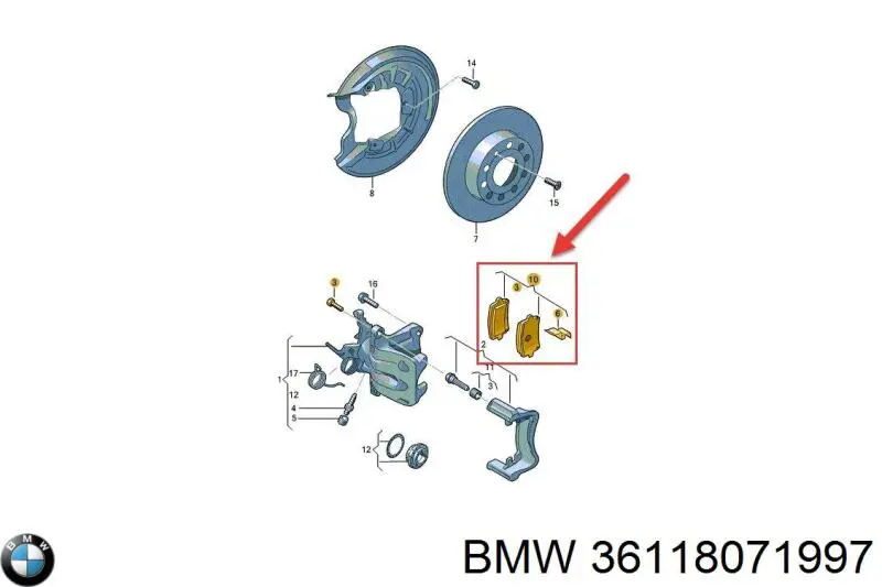Купити 36118071997 BMW Диски колісні литі (легкосплавні, титанові)