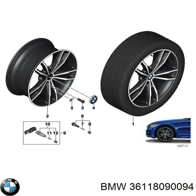 36118090094 BMW Диски колісні литі (легкосплавні, титанові)