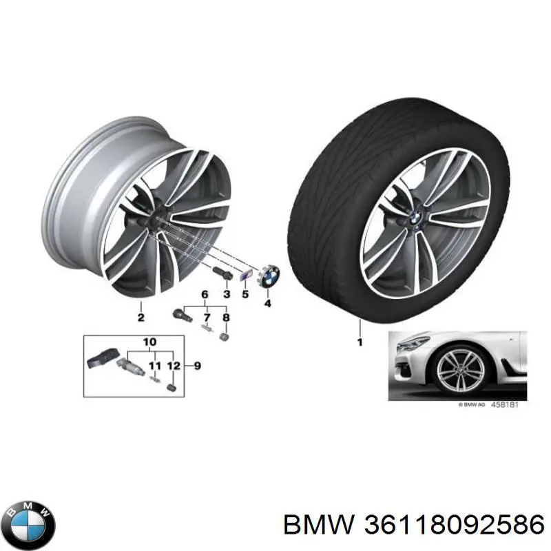 36118092586 BMW Диски литі (легкосплавні, титанові)