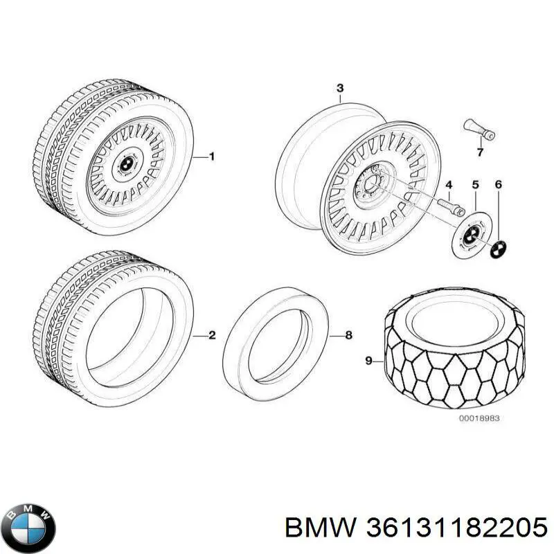 Ковпак колісного диска 36131182205 BMW