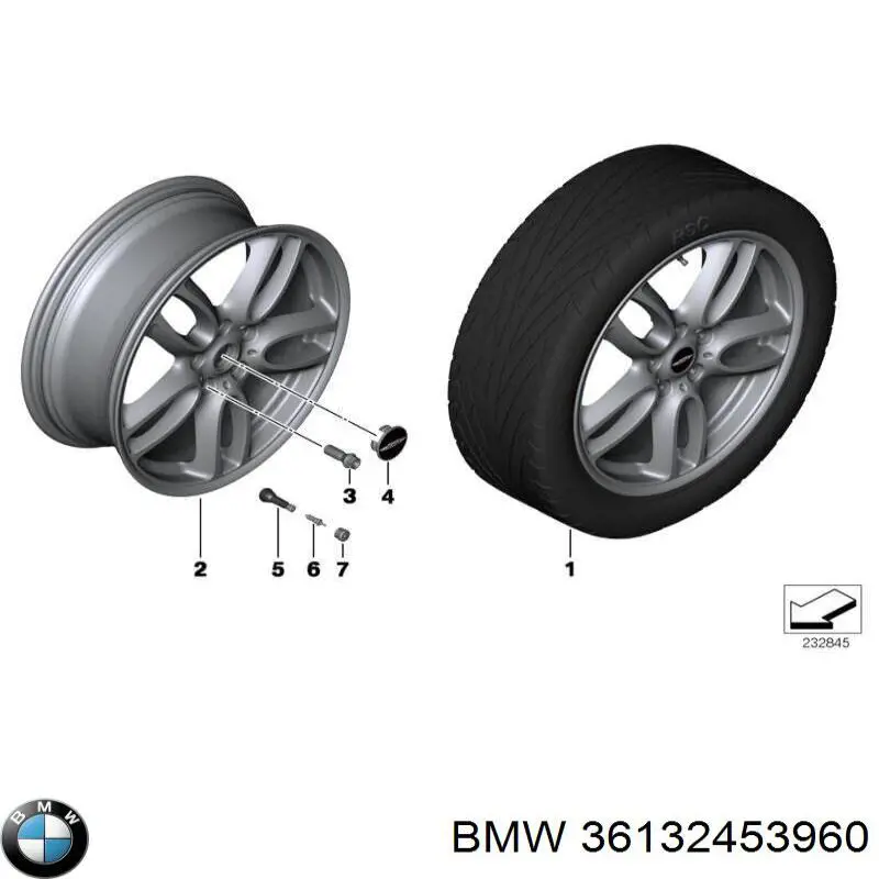 Колісний болт 36132453960 BMW