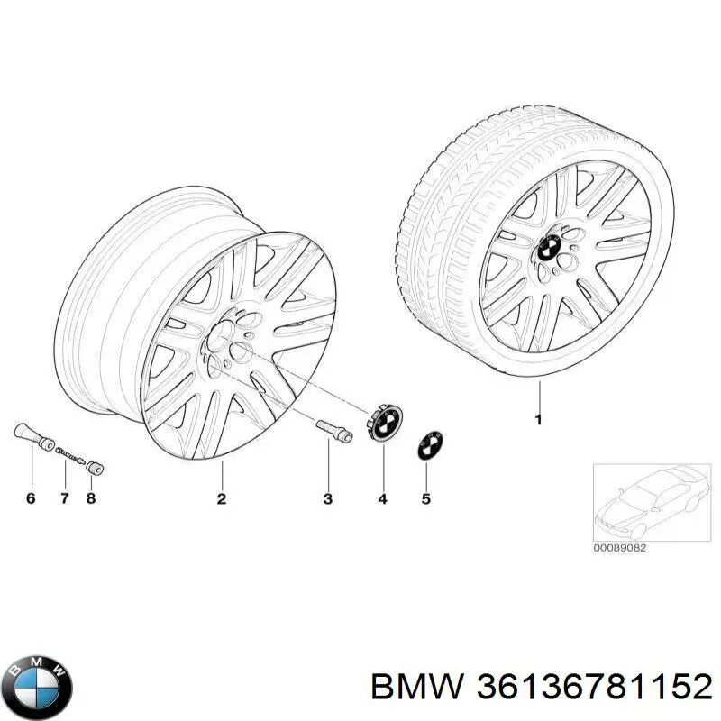 Колісний болт 36136781152 BMW