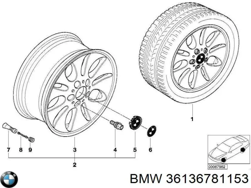 Купити 36136781153 BMW Колісний болт